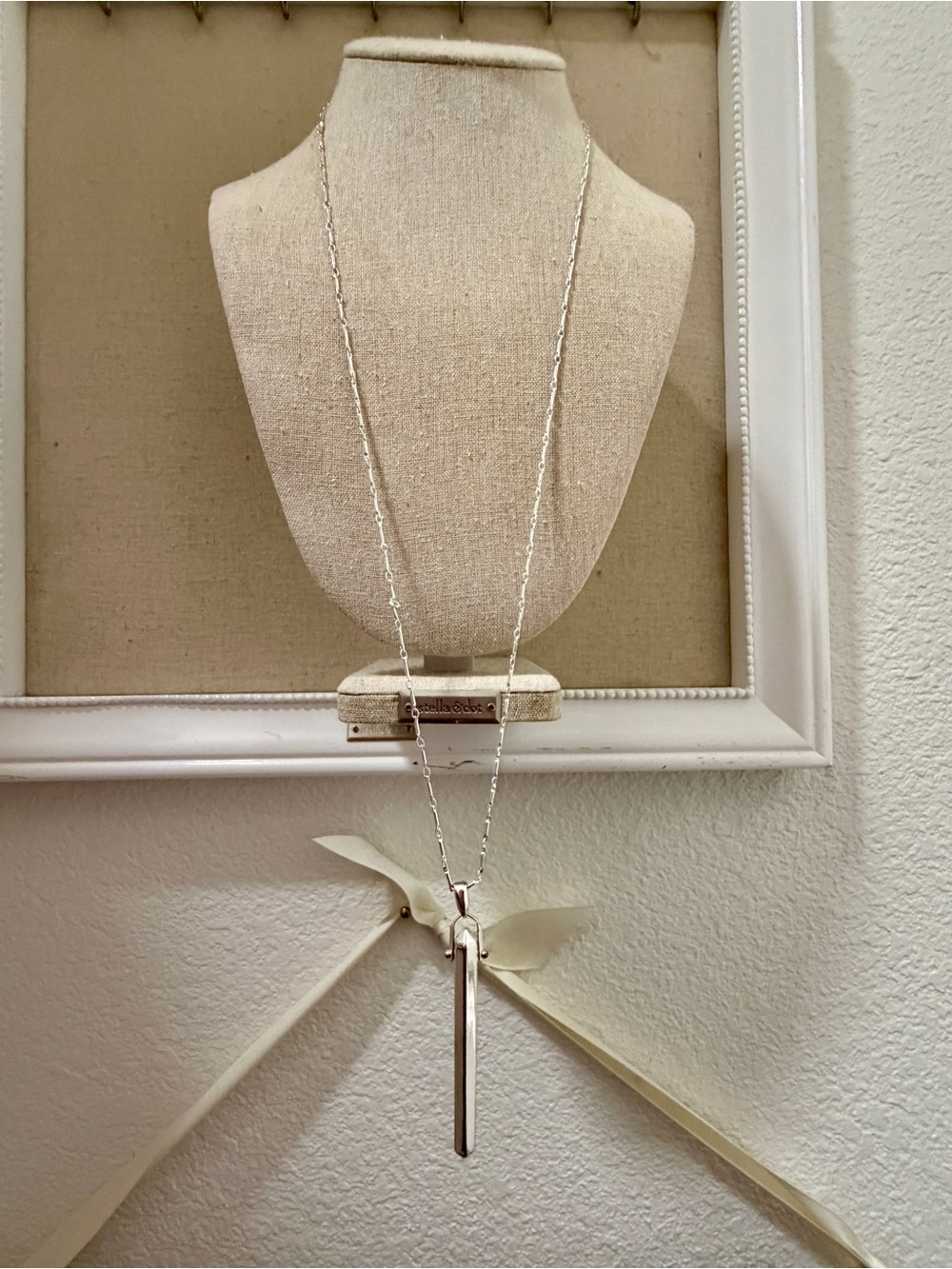Stella & Dot Revel Silver Pendant Necklace